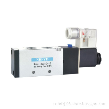 4V310-10-DC 24V 3/8" NPT 4 Way 2 Position Single Solenoid Valve